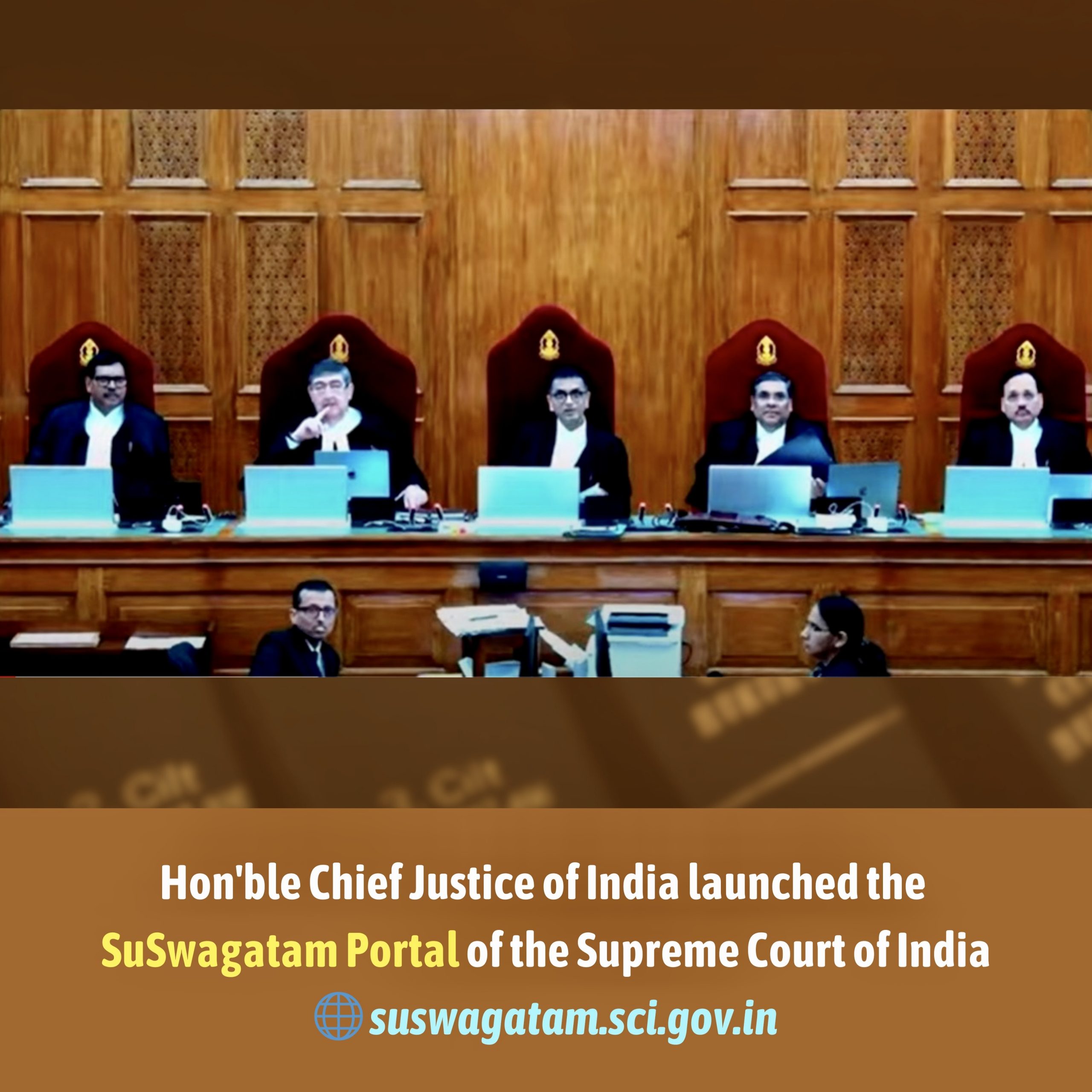 Image of भारत के माननीय मुख्य न्यायाधीश ने भारत के सुपरमी कोर्ट का सुस्वागतम पोर्टल लॉन्च किया